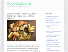 Tablet Screenshot of goodcarbs.org